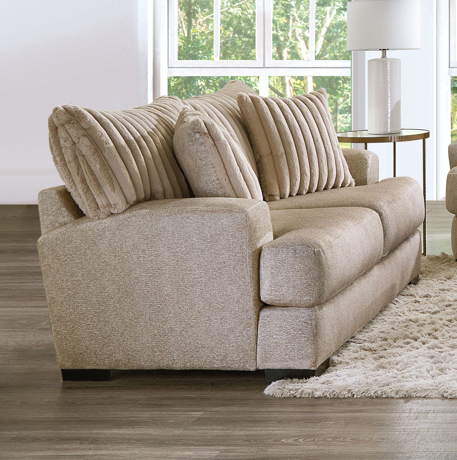 Loughlin Light Brown Loveseat - Ornate Home