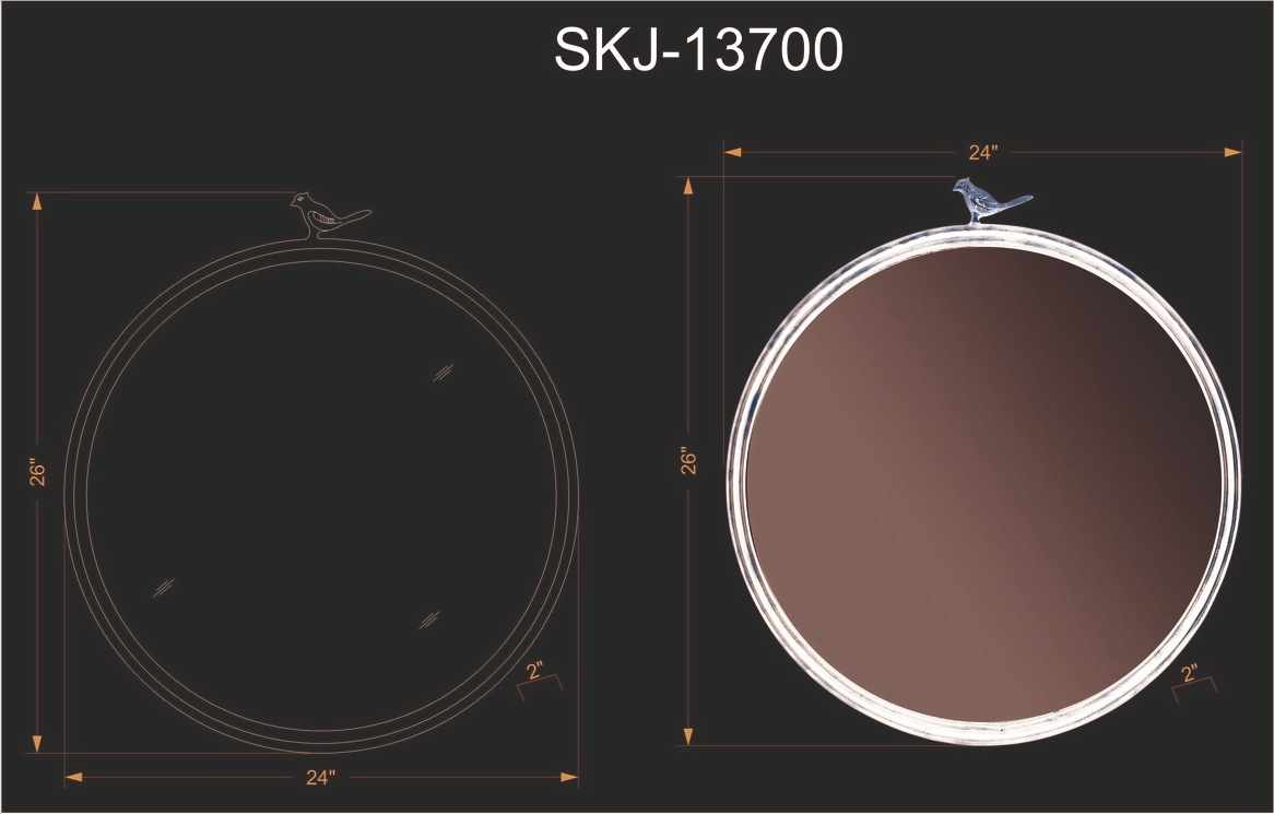 Loughlinstown Gold Frame Round Mirror - Ornate Home