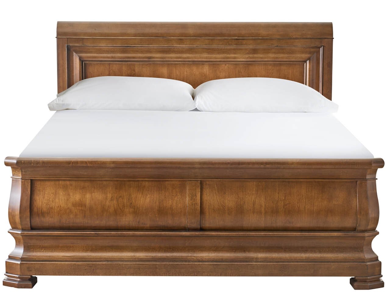 Louie P's Cognac Queen Sleigh Bed - Ornate Home