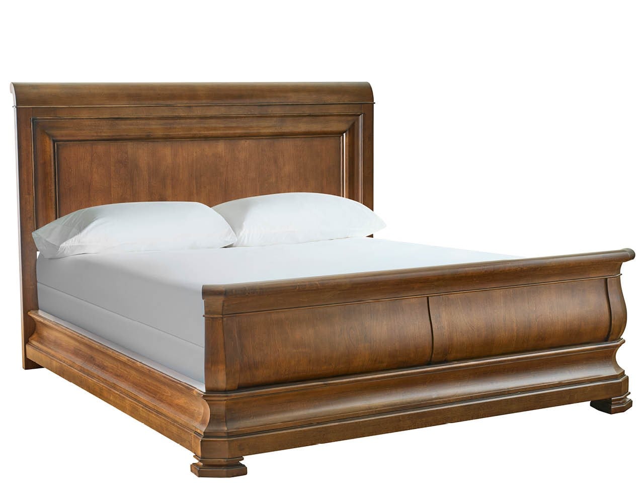 Louie P's Cognac Queen Sleigh Bed - Ornate Home