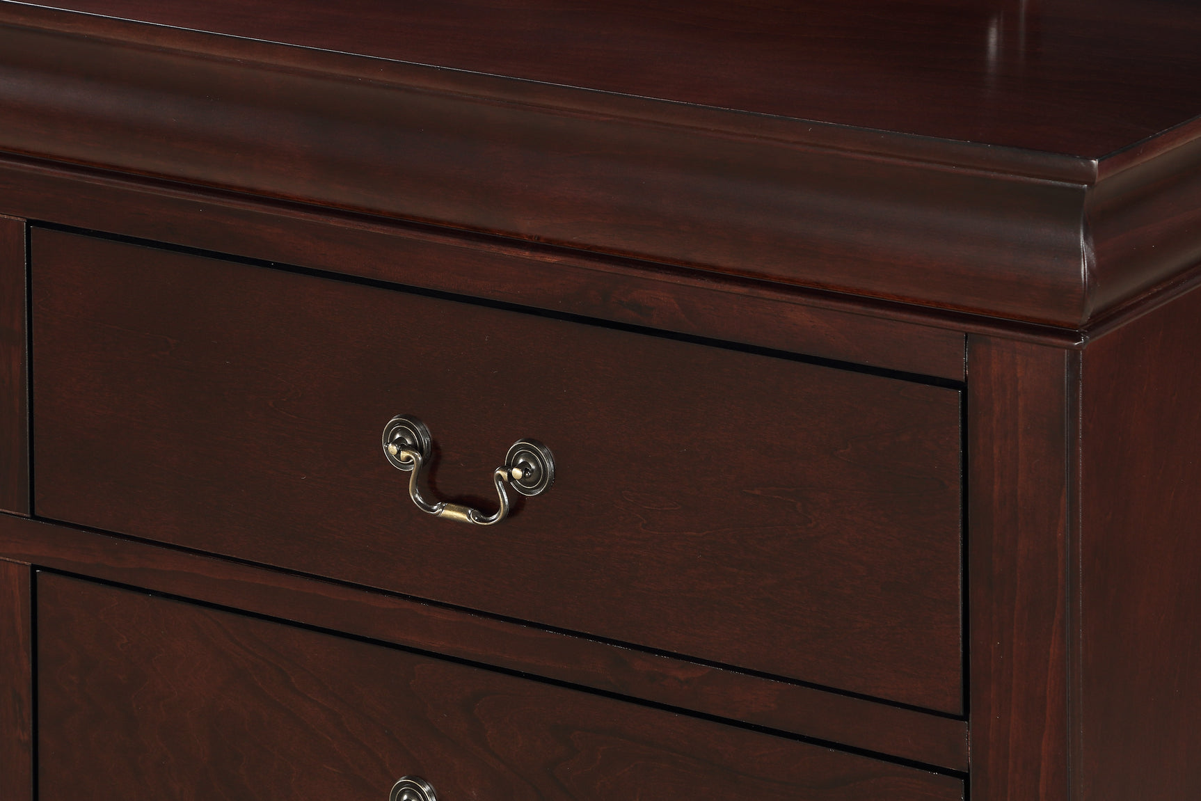 Louis Philip Cherry Youth Sleigh Bedroom Set - Ornate Home