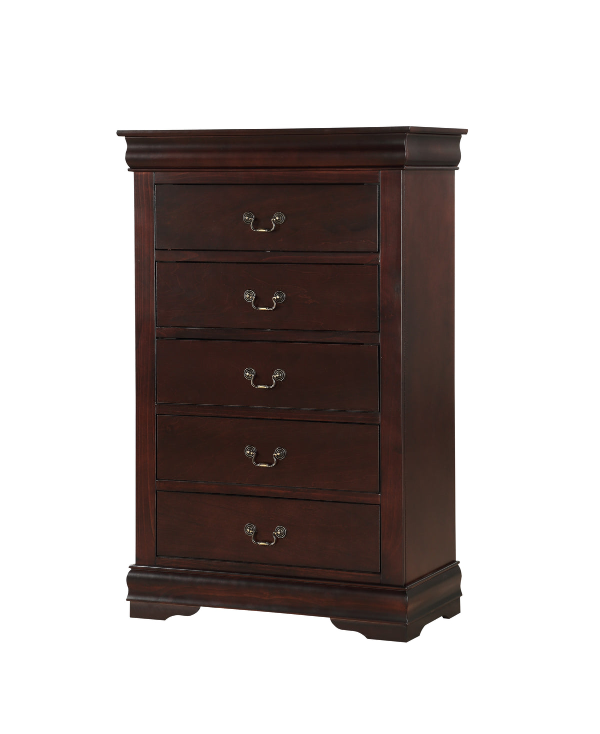Louis Philip Cherry Sleigh Bedroom Set - Ornate Home