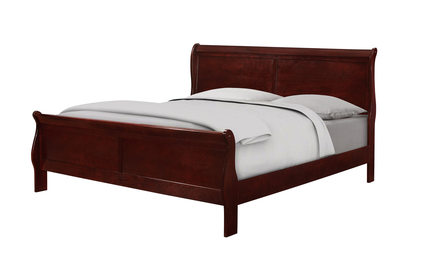Louis Philip Cherry Youth Sleigh Bedroom Set - Ornate Home