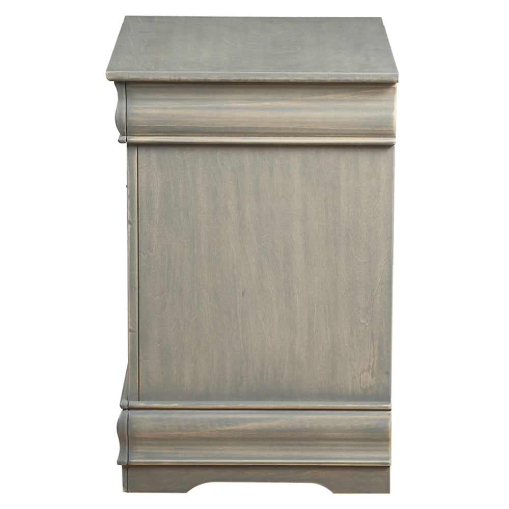 Louis Philippe Antique Gray Nightstand - Ornate Home