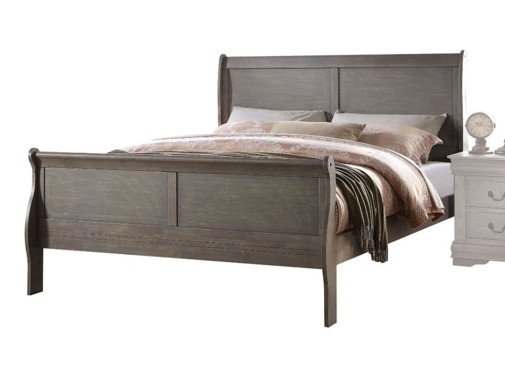 Louis Philippe Antique Gray Twin Bed - Ornate Home