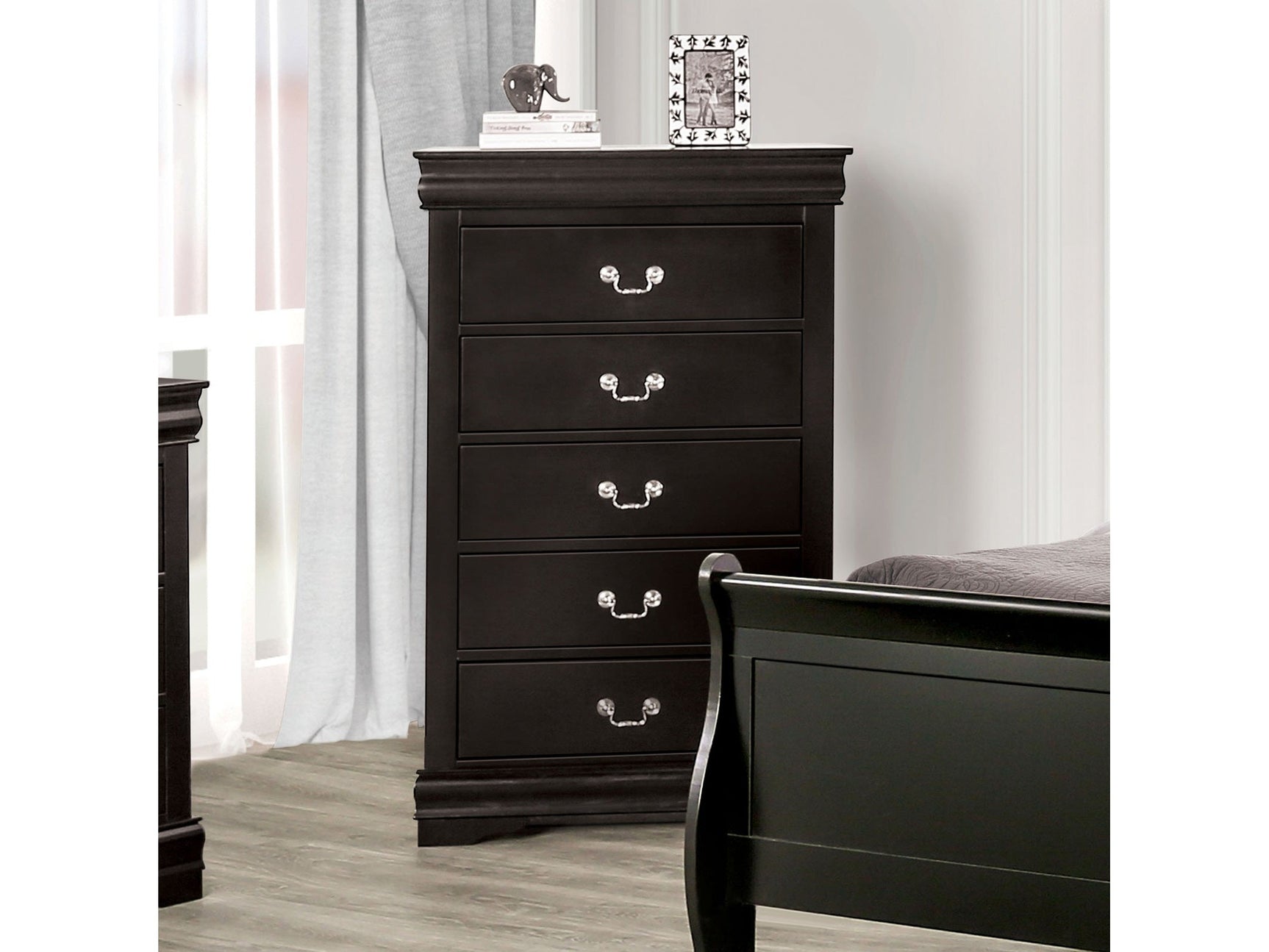 Louis Philippe Black Chest - Ornate Home