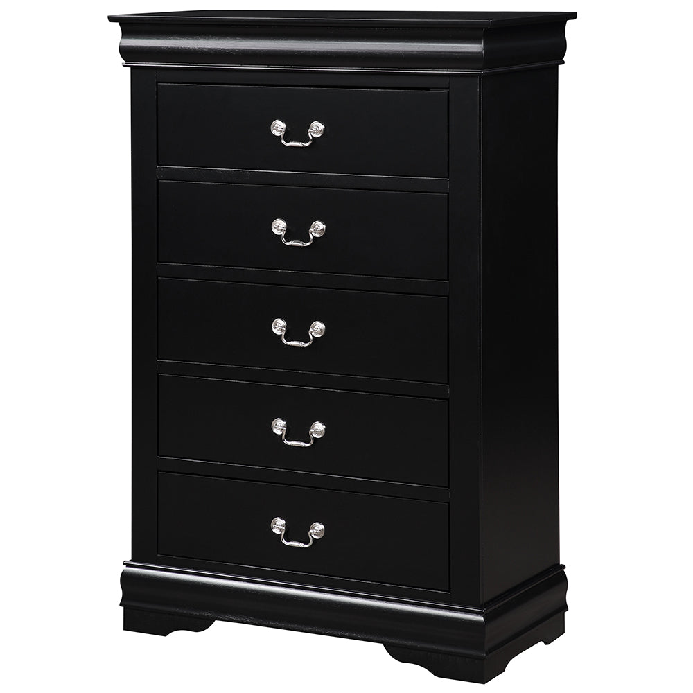 Louis Philippe Black Chest - Ornate Home