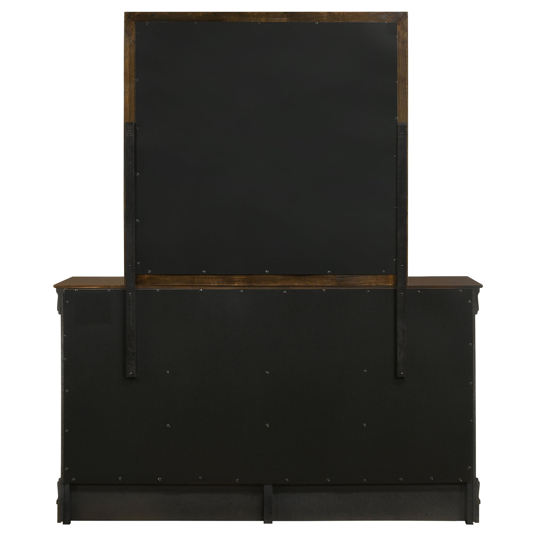 Louis Philippe Cappuccino Dresser and Mirror - Ornate Home