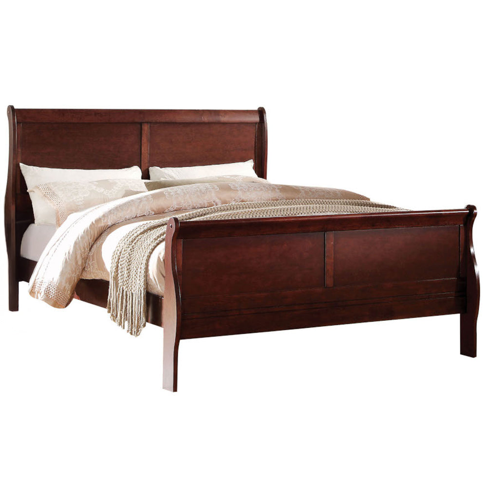 Louis Philippe Cherry Brown Twin Bed - Ornate Home