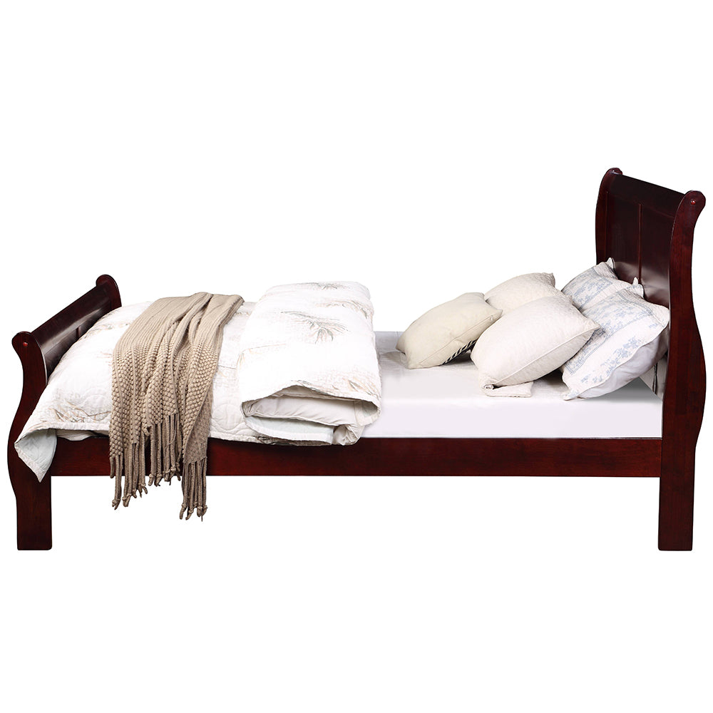 Louis Philippe Cherry Brown Twin Bed - Ornate Home