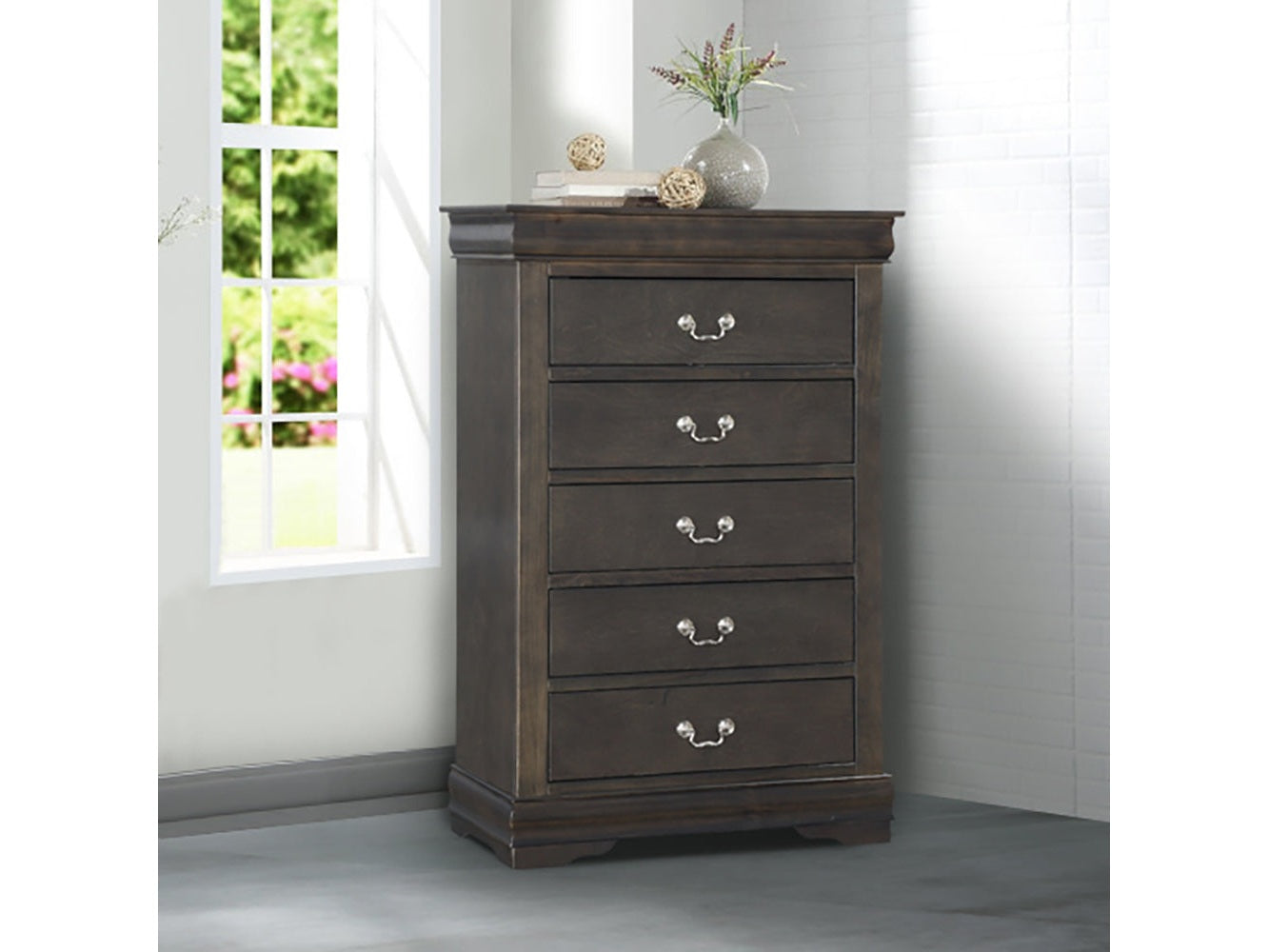 Louis Philippe Dark Gray Chest - Ornate Home
