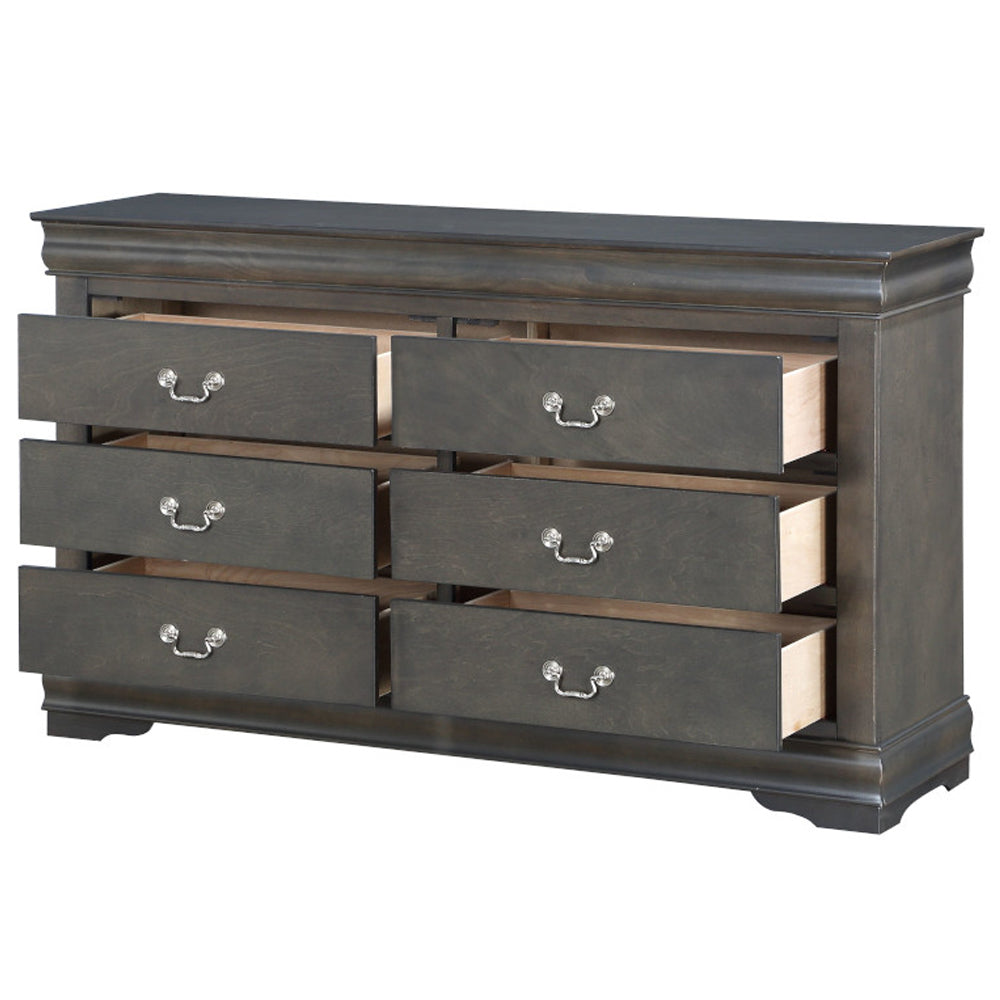 Louis Philippe Dark Gray Dresser - Ornate Home