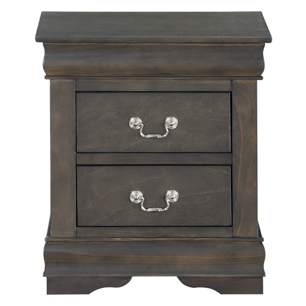 Louis Philippe Dark Gray Nightstand - Ornate Home