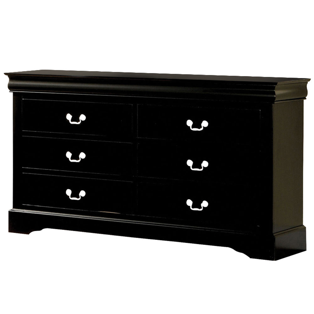 Louis Philippe III Black Dresser - Ornate Home