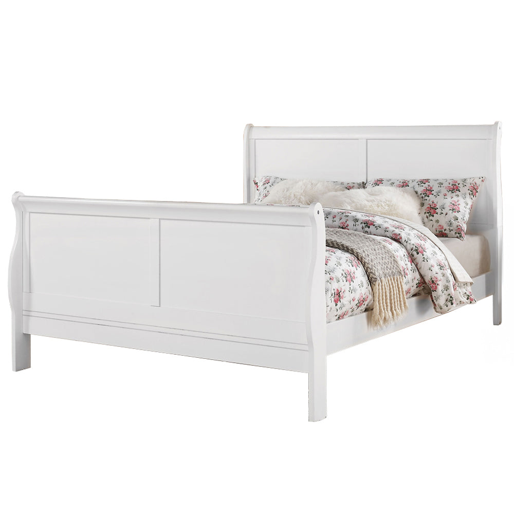 Louis Philippe III White Eastern King Bed - Ornate Home