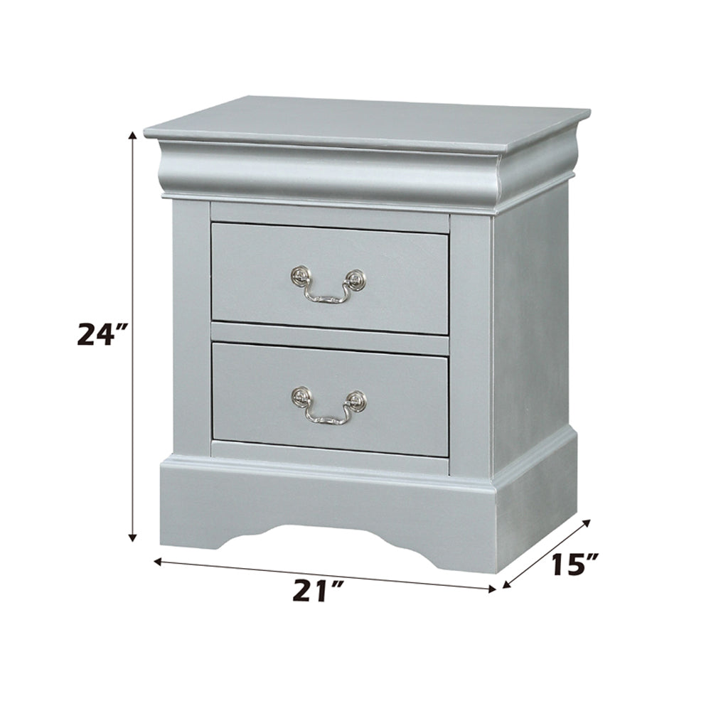 Louis Philippe Platinum Nightstand - Ornate Home