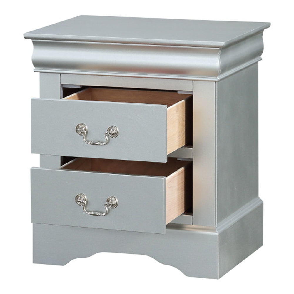 Louis Philippe Platinum Nightstand - Ornate Home