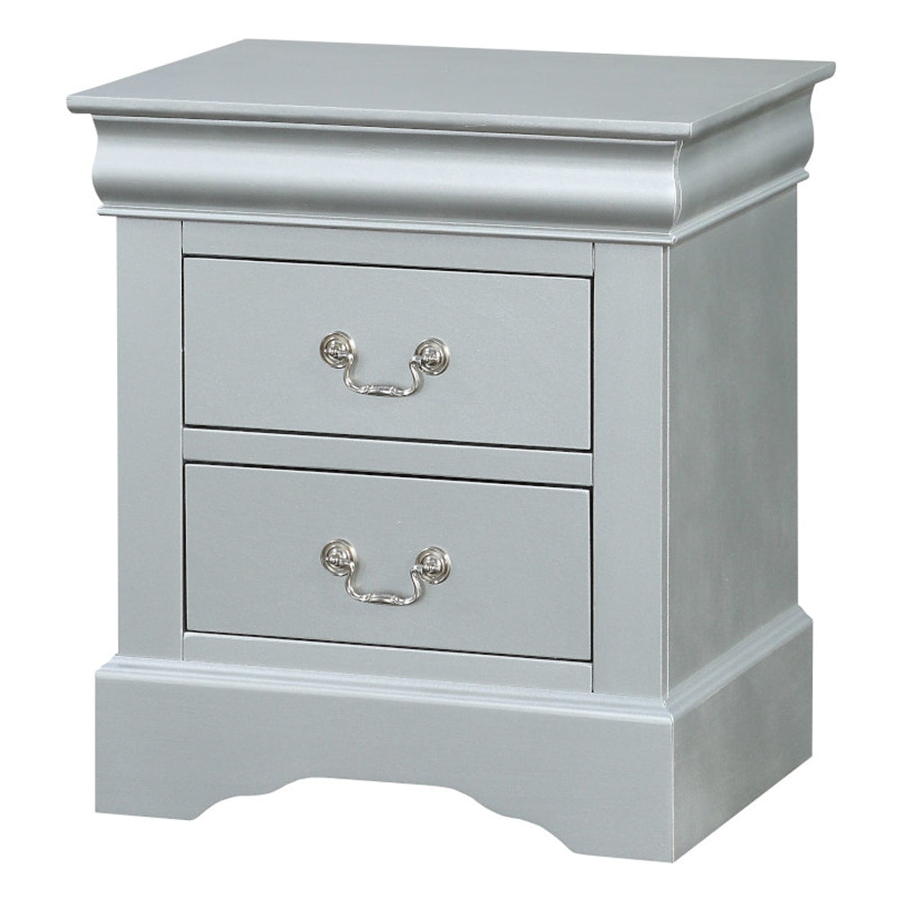 Louis Philippe Platinum Nightstand - Ornate Home