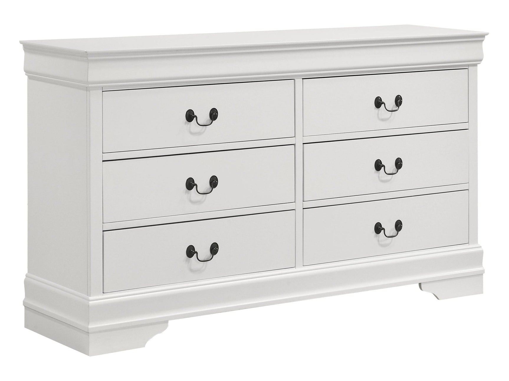 Louis Philippe White 6-drawer Dresser - Ornate Home
