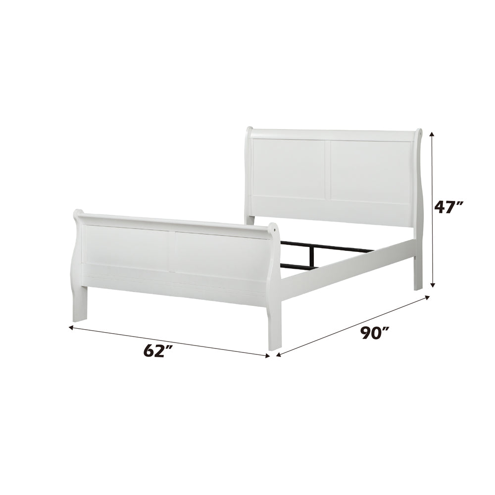 Louis Philippe White Queen Bed - Ornate Home