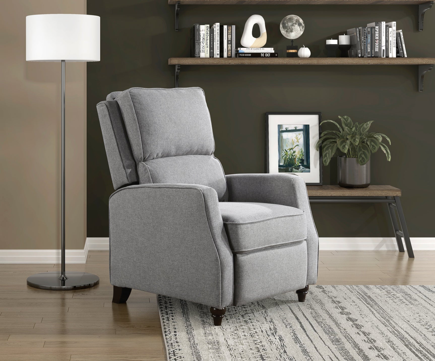 Loveland Gray Back Reclining Chair - Ornate Home