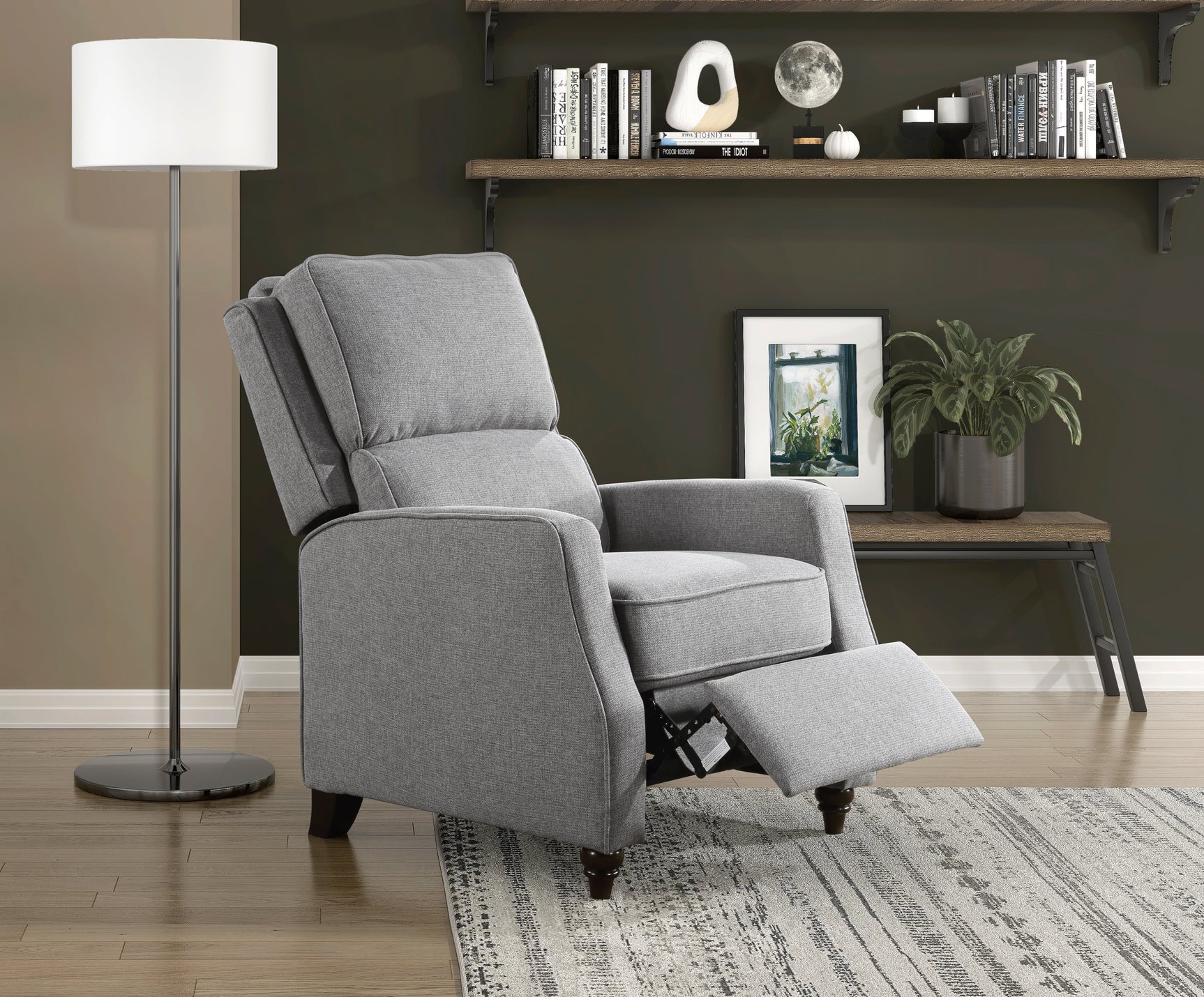 Loveland Gray Back Reclining Chair - Ornate Home