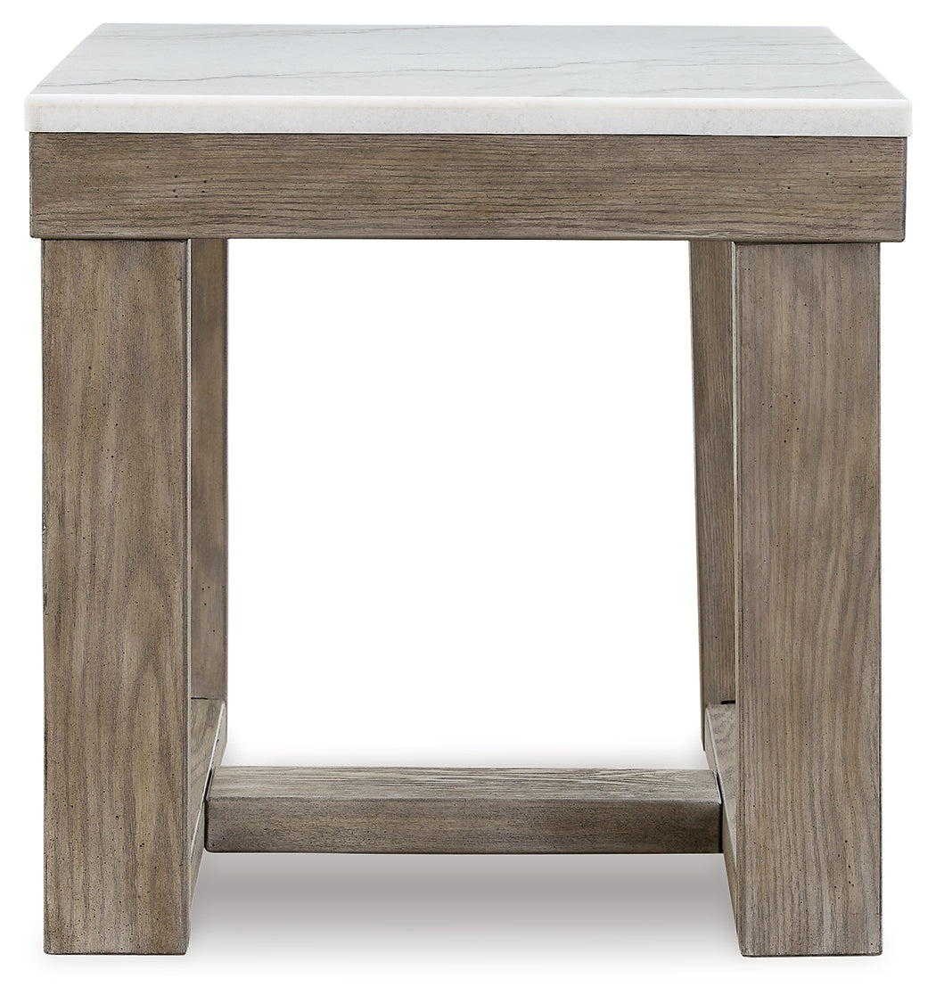 Loyaska Brown & Ivory End Table - Ornate Home