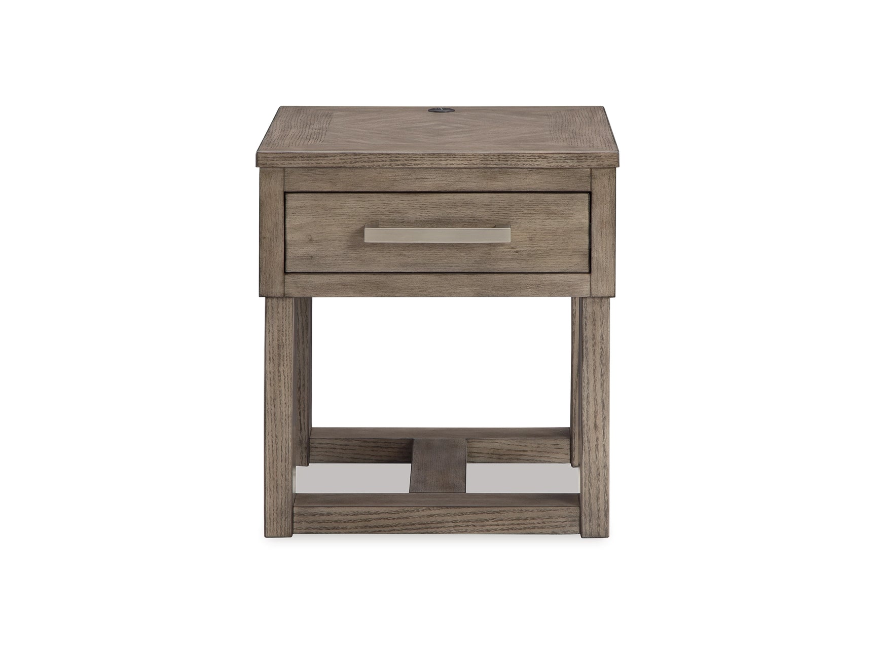 Loyaska Grayish Brown/White End Table (Online Special Price) - Ornate Home