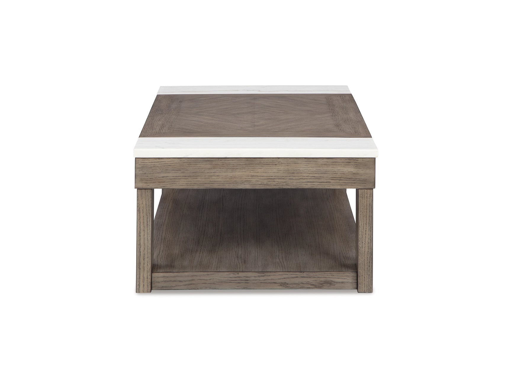 Loyaska Grayish Brown/White Lift-Top Coffee Table - Ornate Home