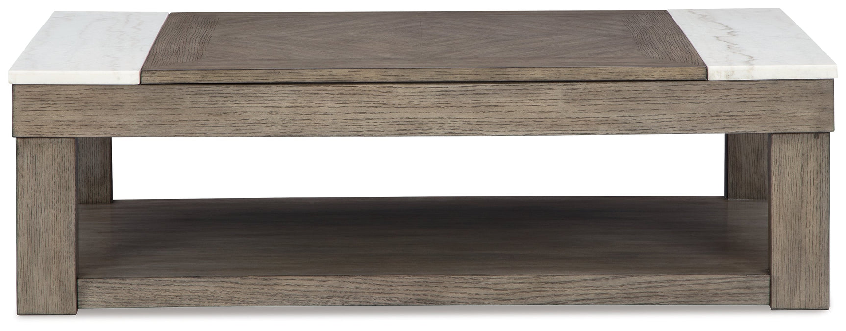 Loyaska Grayish Brown/White Lift-top Coffee Table and 2 End Tables (Online Special Price) - Ornate Home