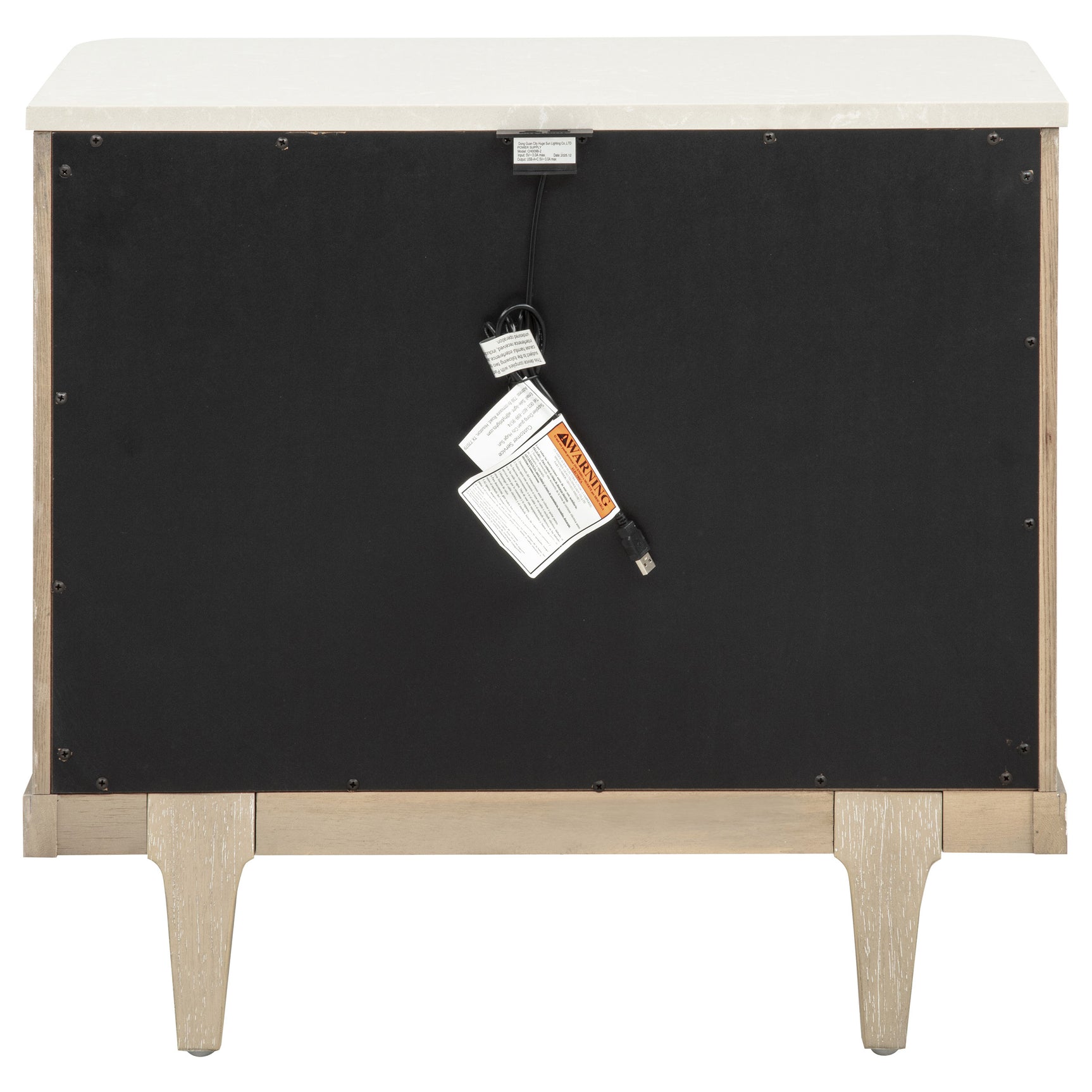 Lucaire Sandstone 3-drawer Nightstand Bedside Table - Ornate Home