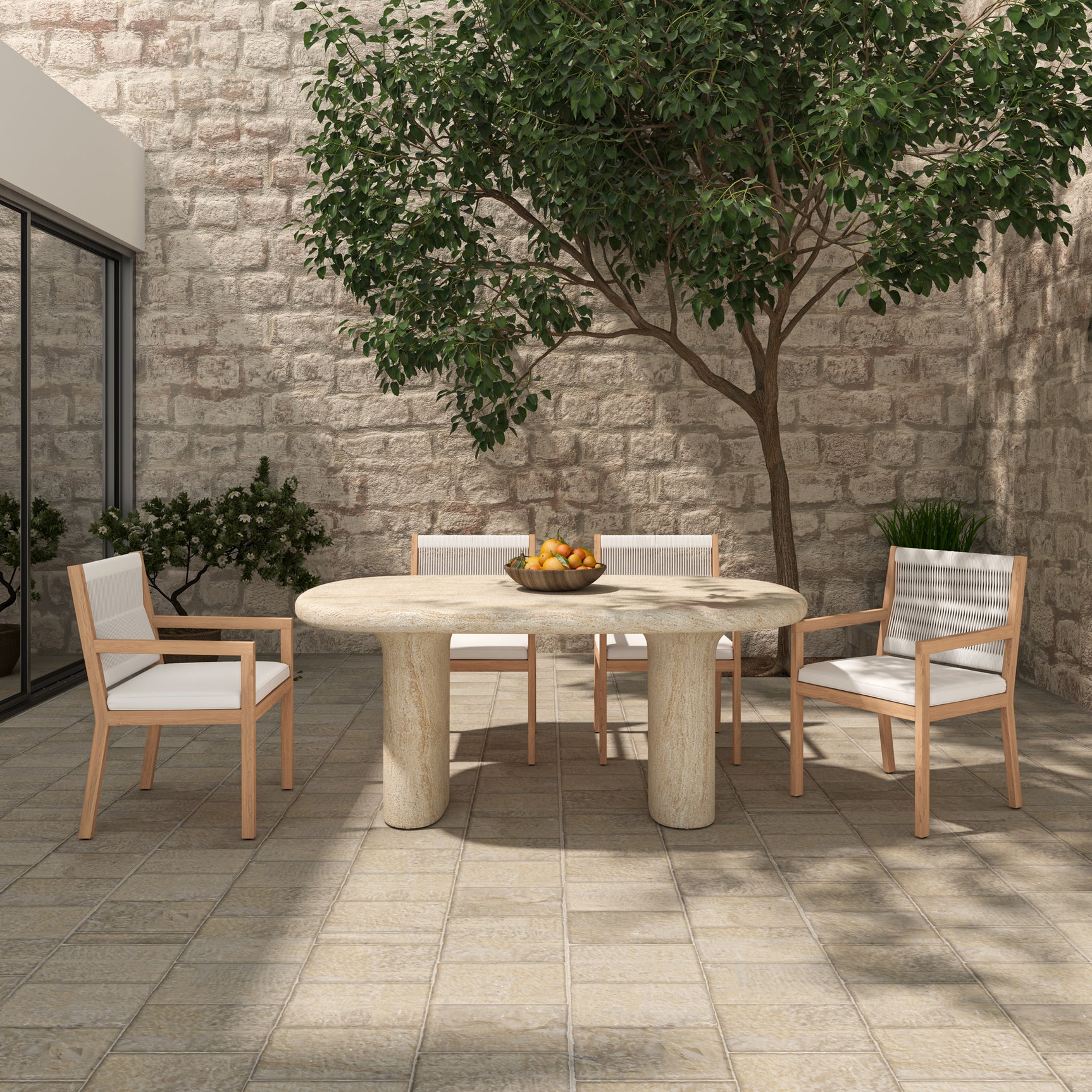 Luce Natural Outdoor Dining Chair - Ornate Home