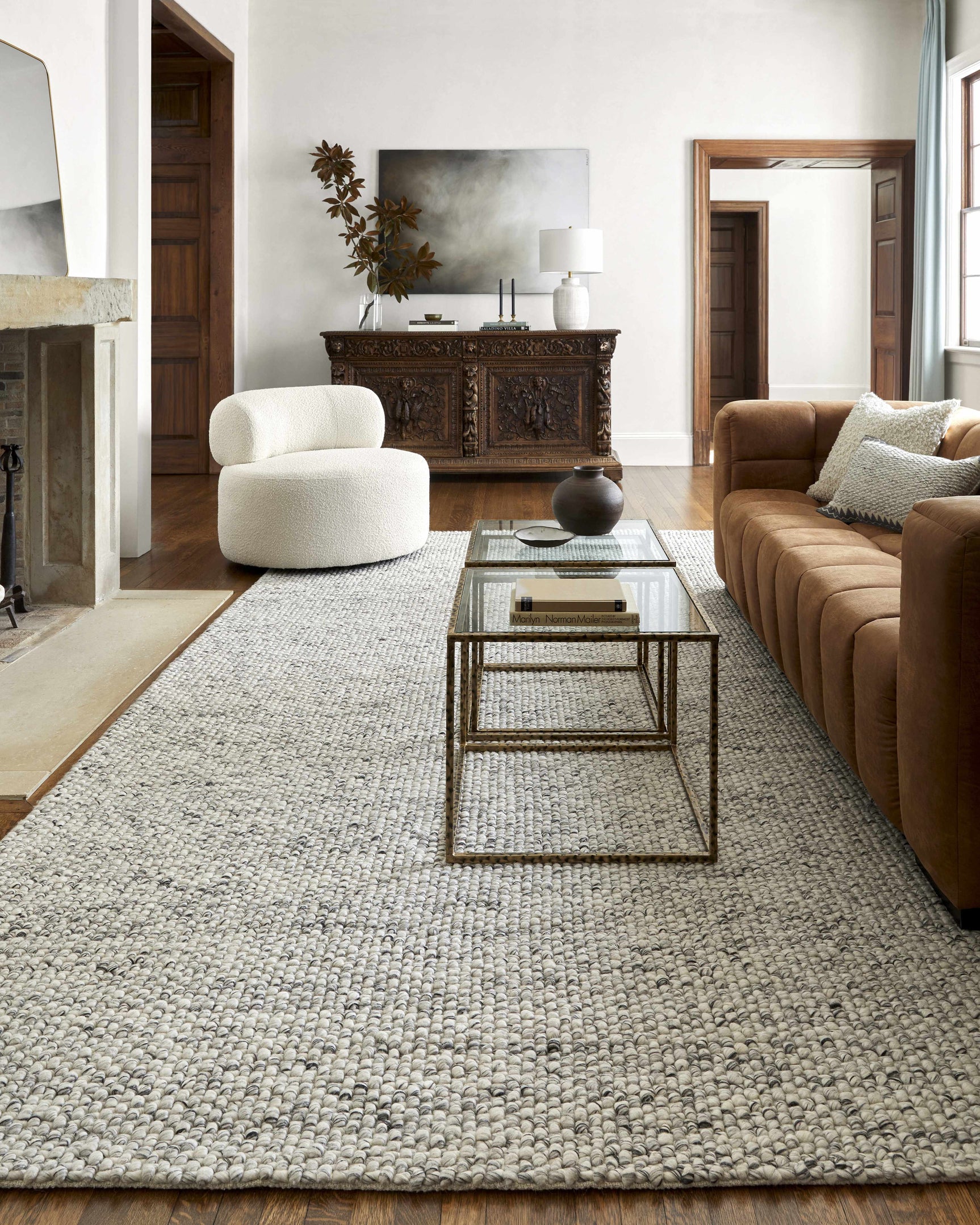 Lucerne LNE-1001 Gray Wool Rug - Ornate Home