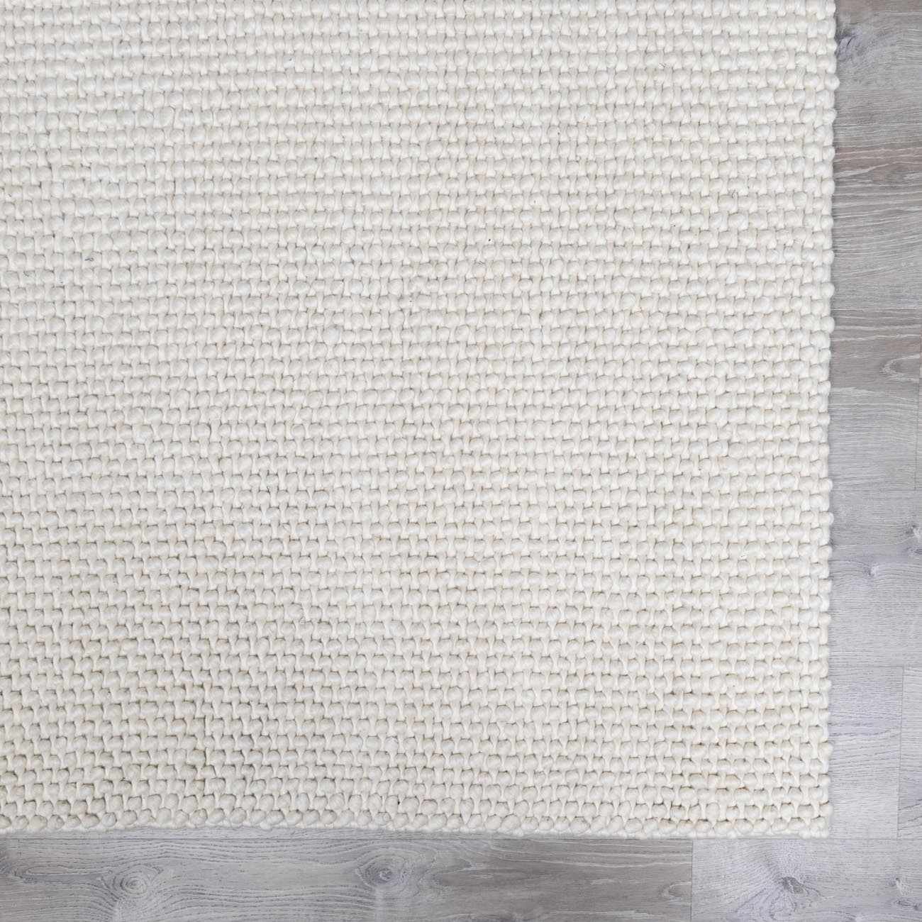 Lucerne Plain Cream Wool Rug LNE-1000 - Ornate Home