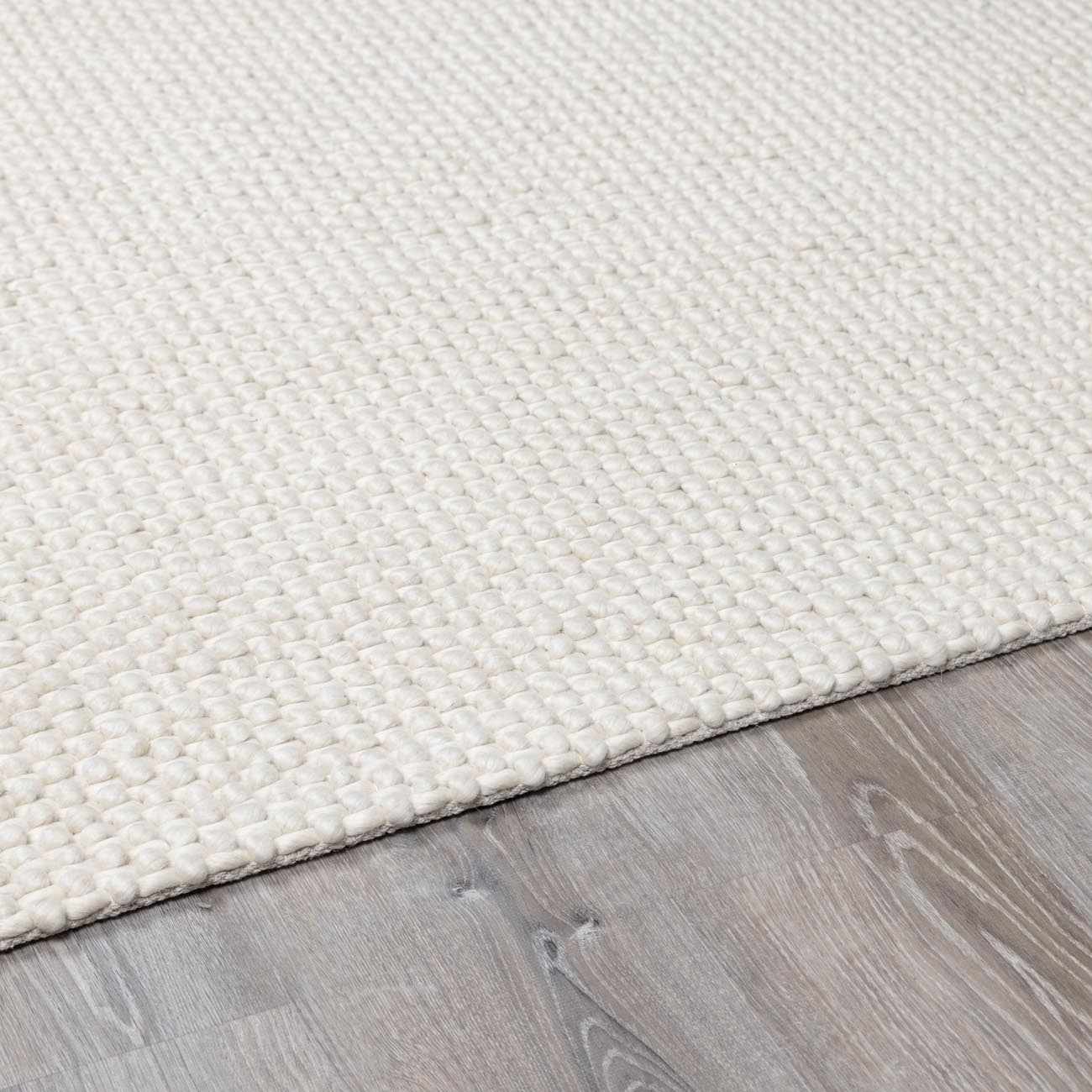 Lucerne Plain Cream Wool Rug LNE-1000 - Ornate Home