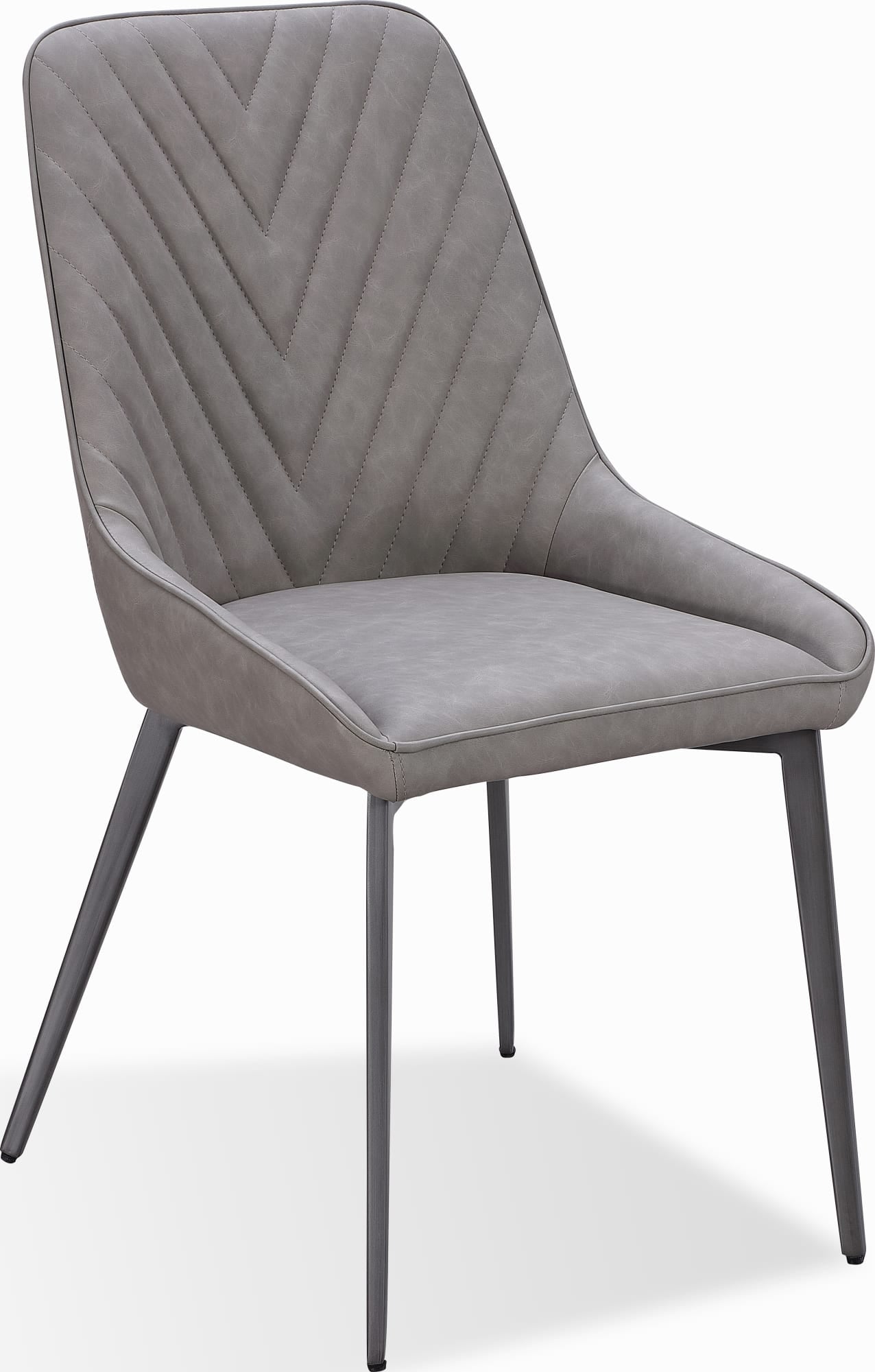 Lucia Anchor Gray/Gunmetal Metal Leg Upholstered Dining Chair - Ornate Home