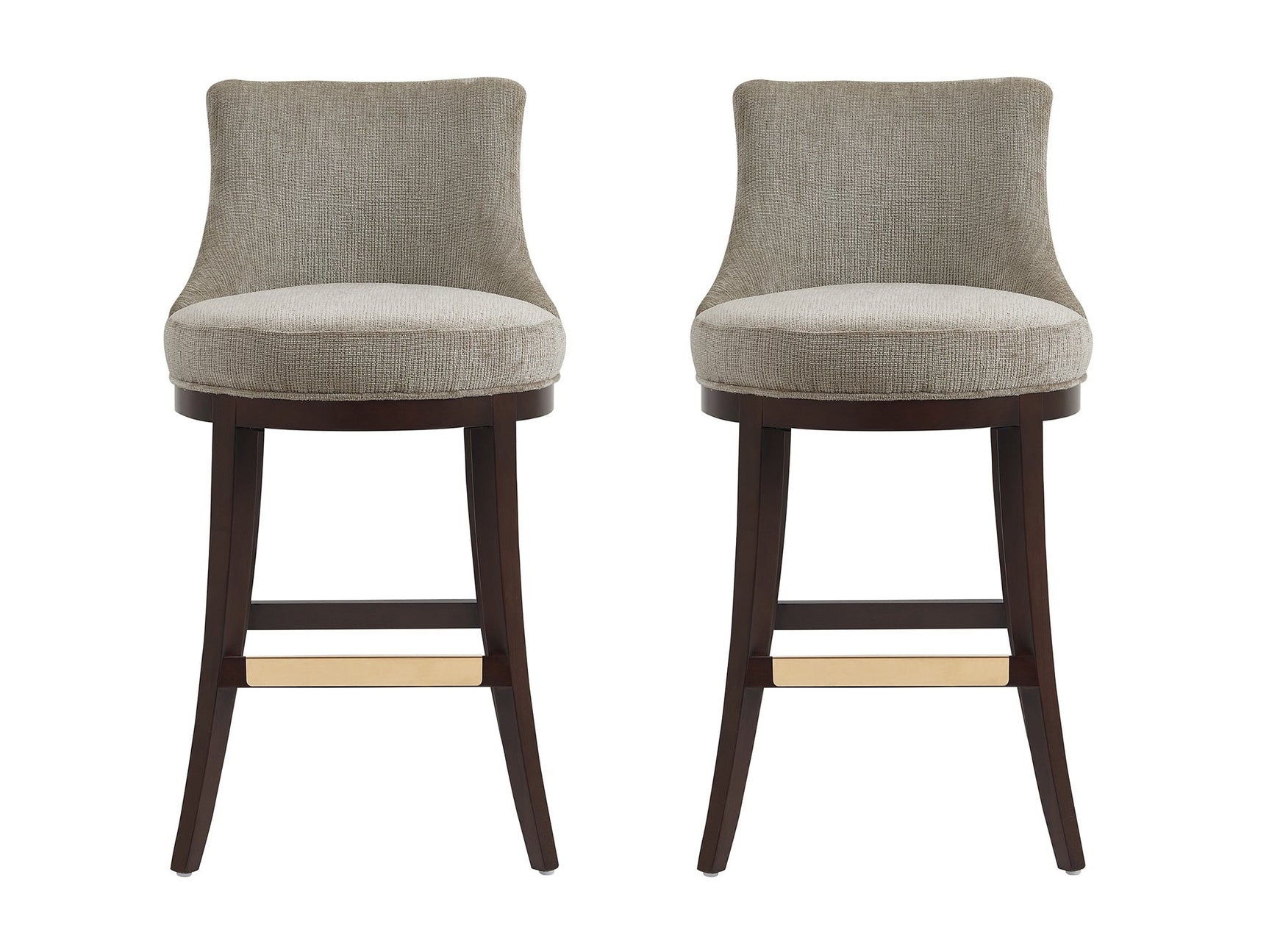 Lucia Barstool in Taupe (set of 2) - Ornate Home