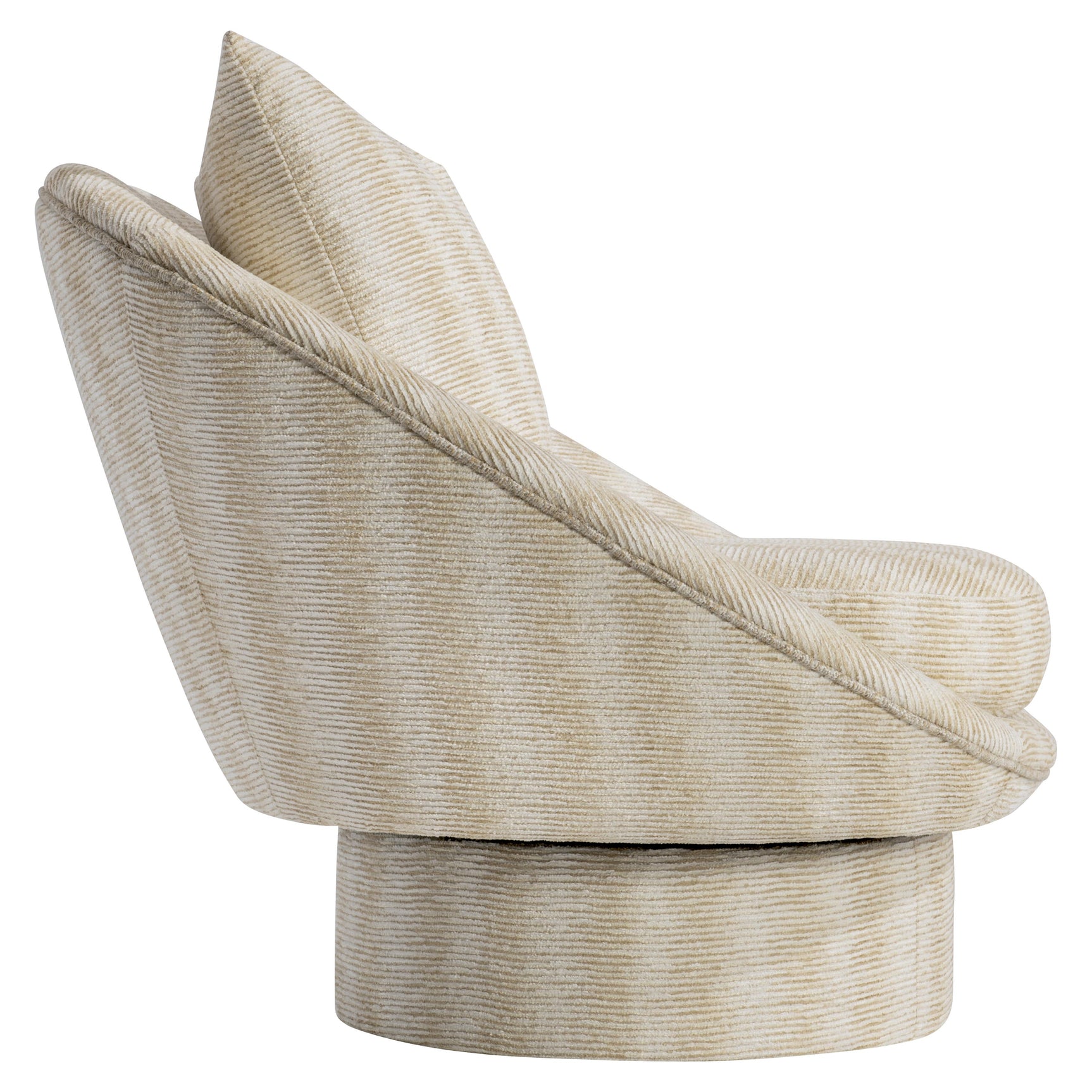 Lucia Beige/Tan Fabric Swivel Chair - Ornate Home