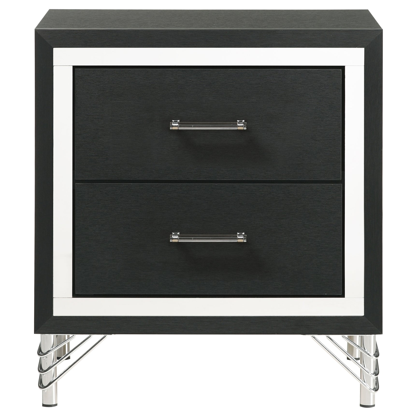Lucia Black Nightstand - Ornate Home