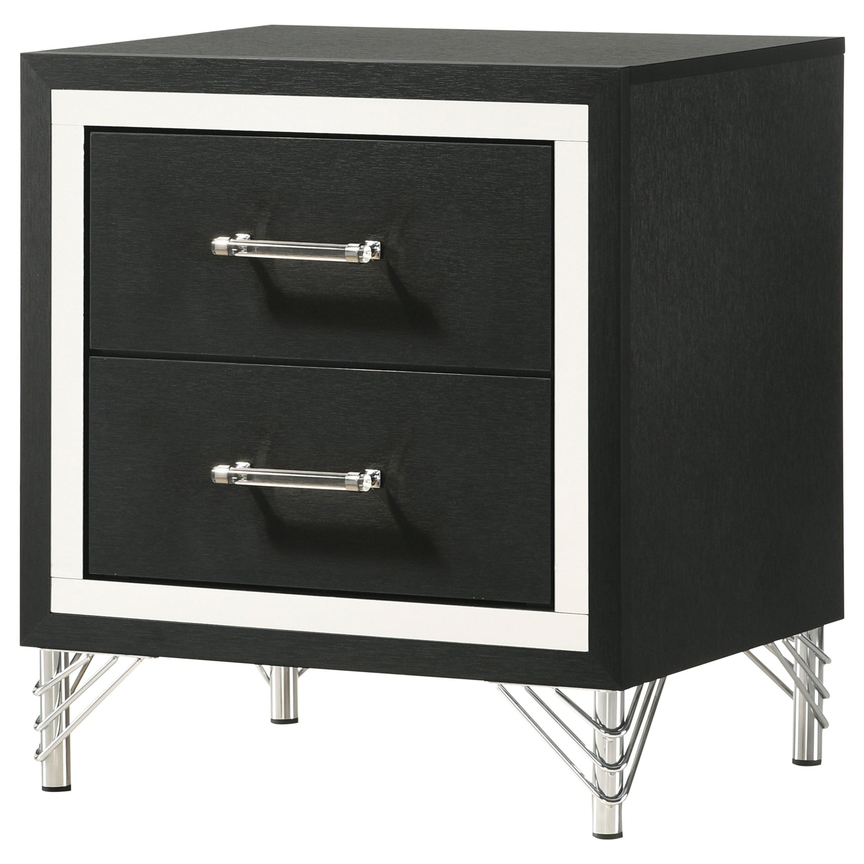 Lucia Black Nightstand - Ornate Home