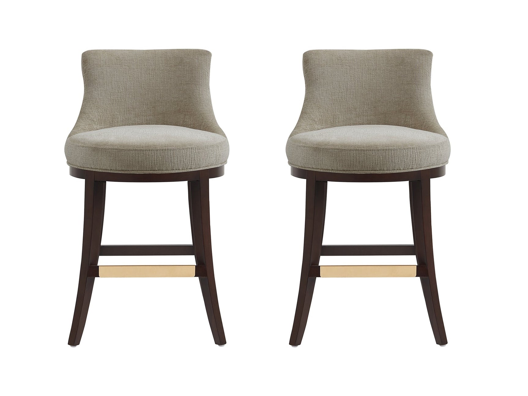 Lucia Counter Stool in Taupe (set of 2) - Ornate Home