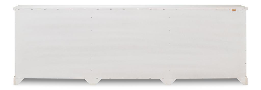Luciana White 6 Cane Door Buffet - Ornate Home