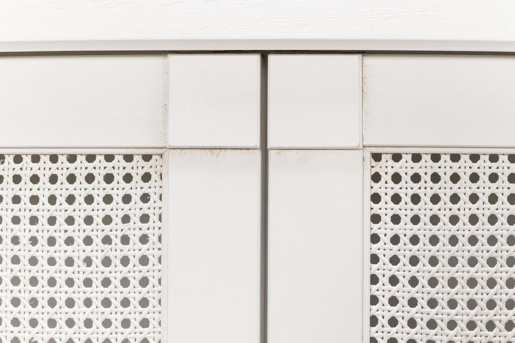 Luciana White 6 Cane Door Buffet - Ornate Home