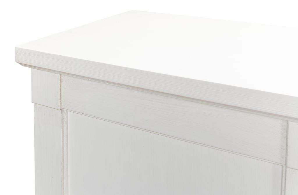 Luciana White 6 Wood Door Buffet - Ornate Home