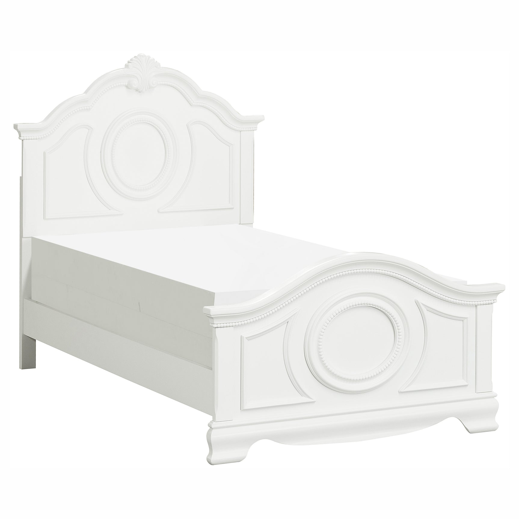 Lucida White 4-piece Twin Bedroom Set - Ornate Home