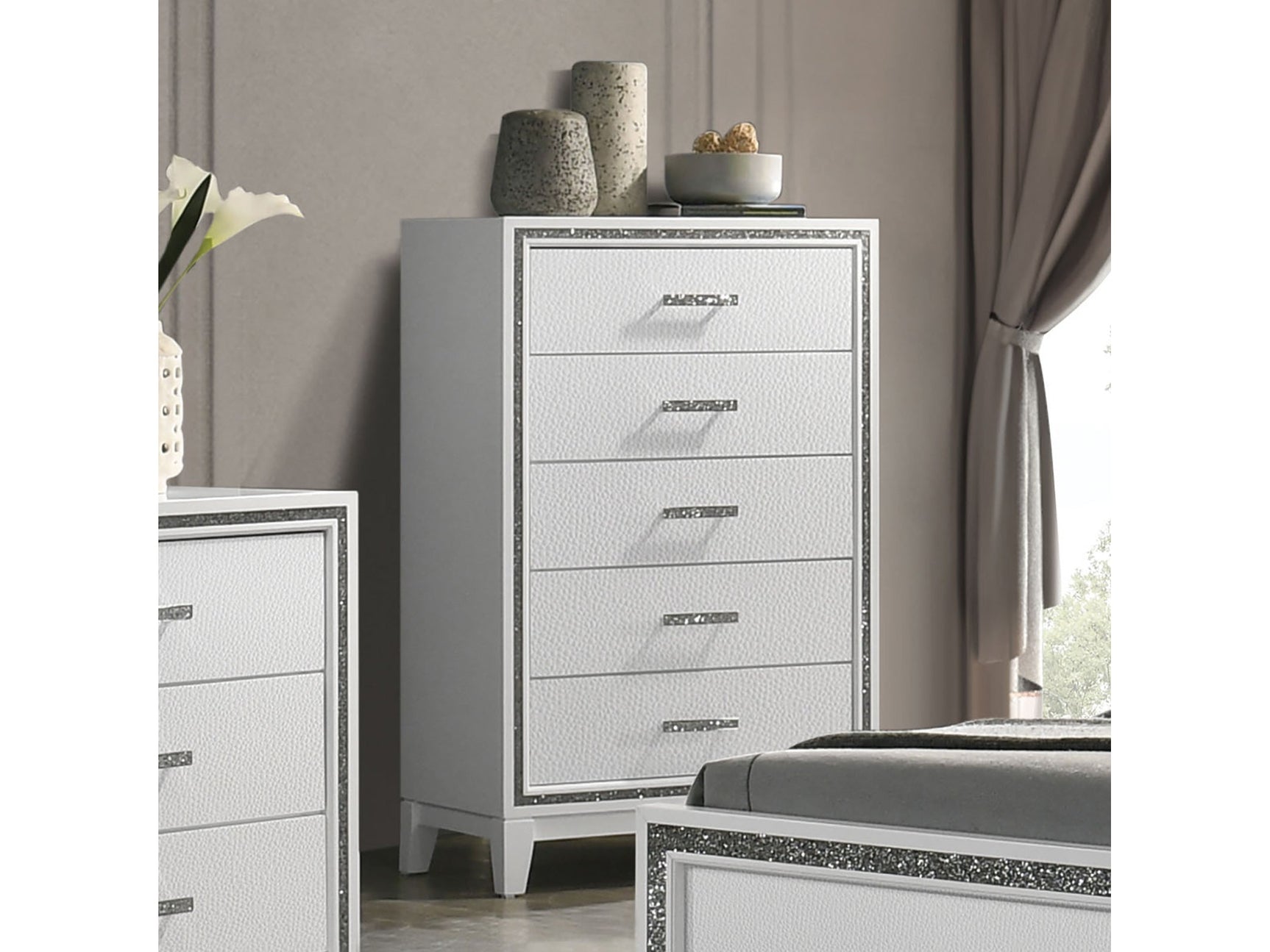 Lucida White Chest - Ornate Home