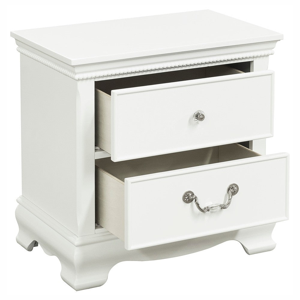 Lucida White Nightstand - Ornate Home