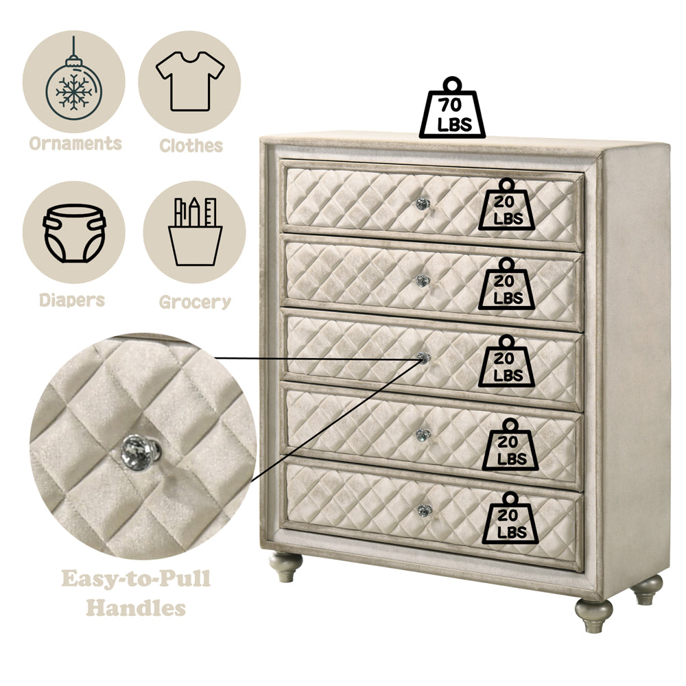 Lucienne Beige Chest - Ornate Home