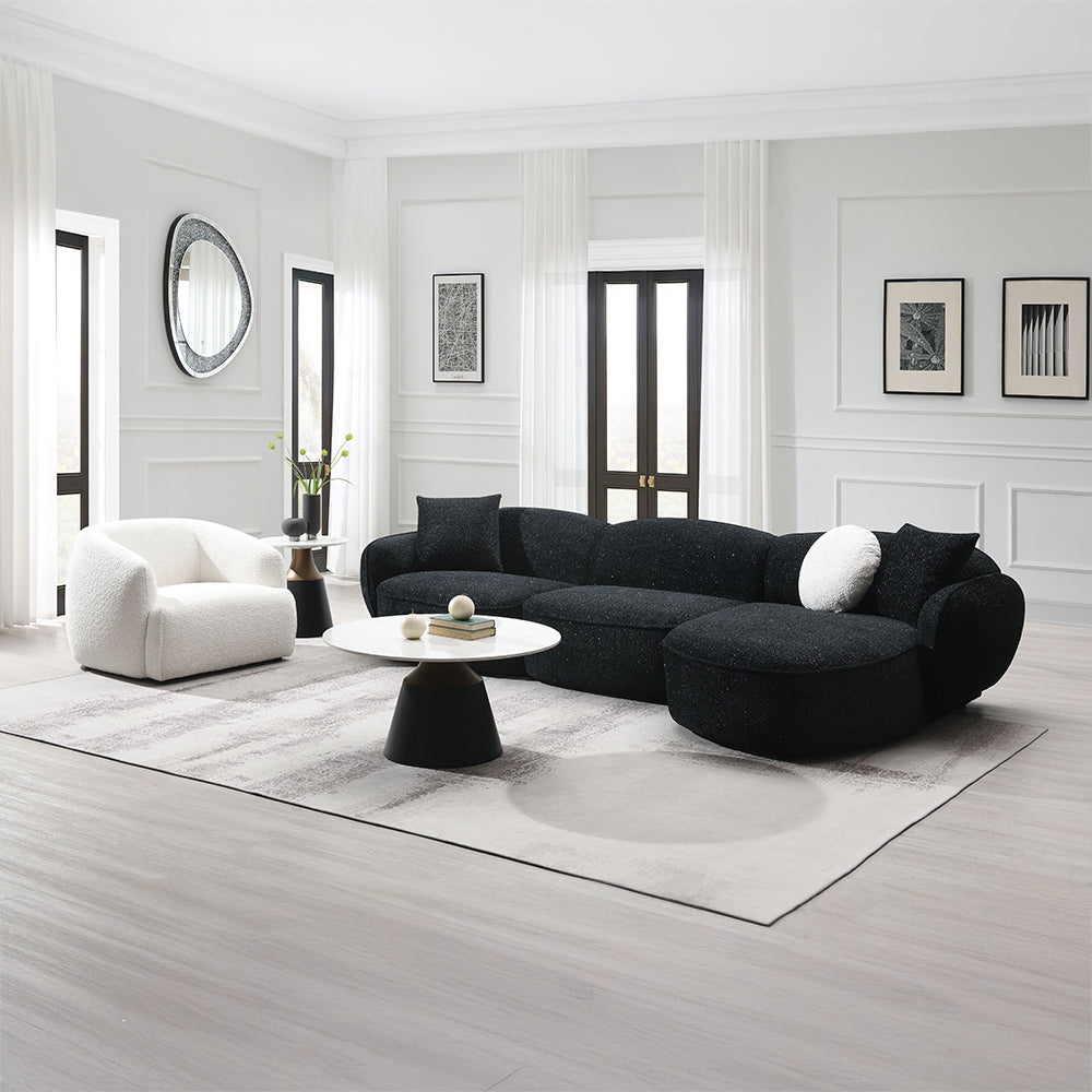 Lucifer Black/White Shimmer Chair - Ornate Home