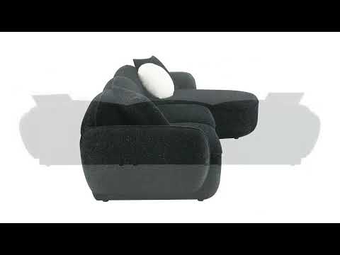 Lucifer Black/White Shimmer Sectional Sofa - Ornate Home